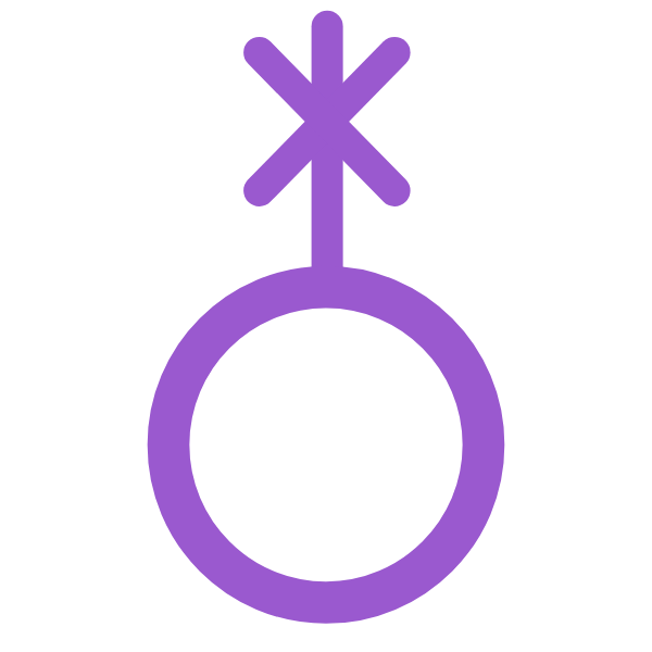 genderqueer non-binary icon in purple